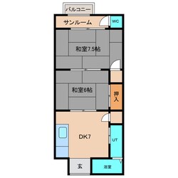 青塚駅 徒歩13分 2階の物件間取画像